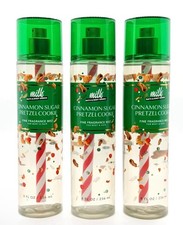 3 Bath  Body Works CINNAMON SUGAR PRETZEL COOKIE Fine Fragrance Mist Body Spray