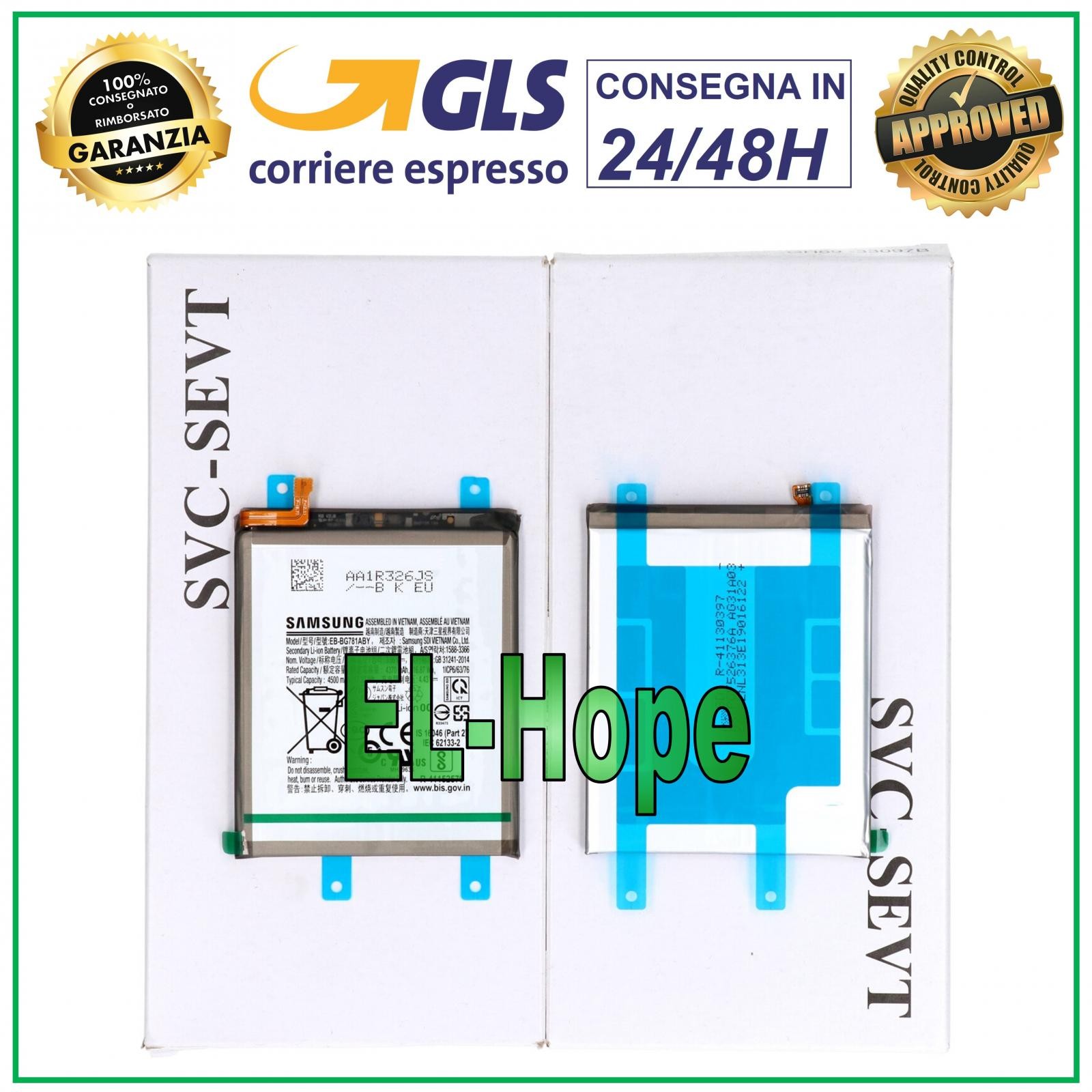 BATTERIA ORIGINALE SERVICE SAMSUNG GALAXY S20 FE 5G SM-G781B EB-BG781ABY 4500mAh