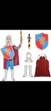 MISS FANTASY Kids Medieval Knight Costume Boys Halloween Deluxe Armor Set L