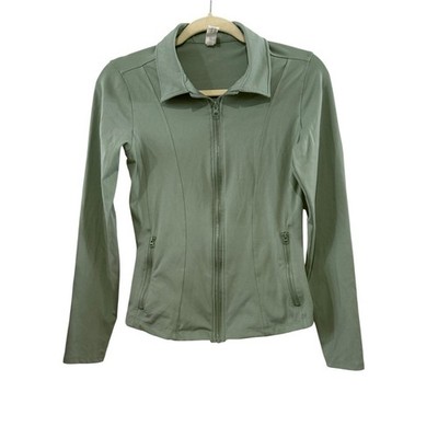 90 Degree By Reflex Small Seafoam Green Zip Front Active Jacket Stretch