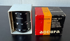 NOS ACCURA EXTENSION TUBE SET FOR PARKTICA PENTACON ASAHI PENTAX PRAKTIFLEX