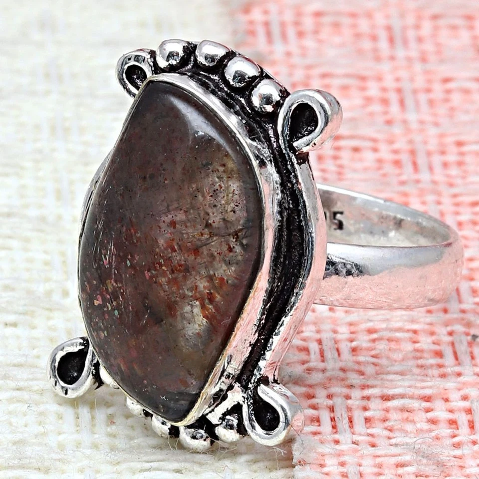 Copper Rutile Gemstone Handmade Silver Jewelry  "7" - Image 3 of 4