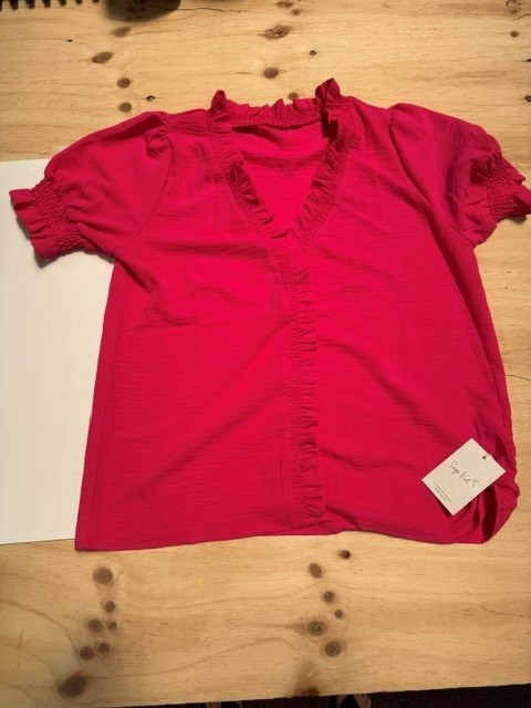 Women's Blouse Size L, Hot Pink NWT