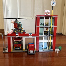 Lego City Fire Station 60004, Complete With Instructions, Used