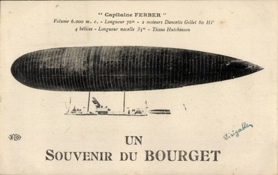 Ak Le Bourget Seine Saint Denis, Flugapparat, Capitaine Ferber - 4651545