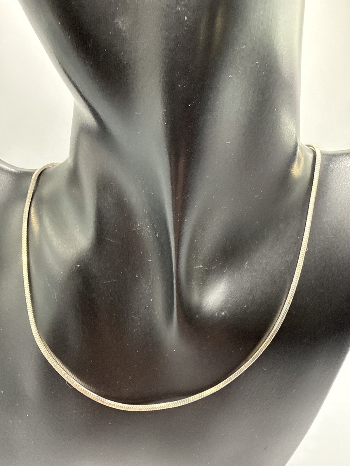 VTG FAS Italy 925 Sterling Silver Square Chain Necklace. 6.2 Grams. 16”Long