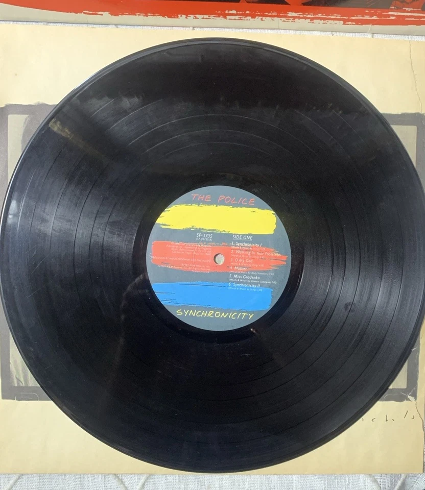 The Police Vtg Vinyl LP Synchronicity RL masterdisk insert First Press Rare $180 - Image 3 of 4