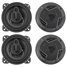 (4) Rockville RV4.3A 4" 3-Way Car Speakers 1000 Watts / 140w RMS CEA Rated Total