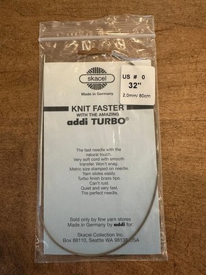 Skacel Addi Turbo Circular Knitting Needle US #0 | 32  (2.0mm/80cm)