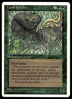MTG Fourth Edition - Land Leeches - Lightly played