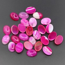 30pcs Natural Rose Red Agate 13x18mm Oval Cab Cabochon DIY Jewelry No Holes