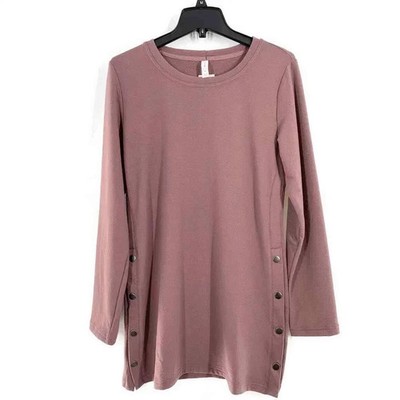 Ideology Women's Snap-Side Tunic Mauve Soft Size XS