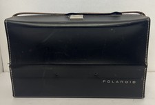 Vintage Polaroid Land Camera Hard Leather Case Black w/Gray Lining Case Only 