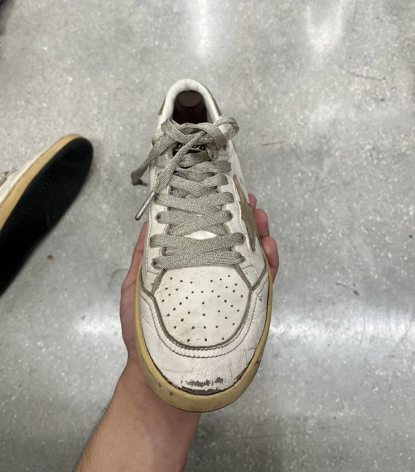 Golden Goose GGDB Ballstar White/gold Leather Size 38 - Image 3 of 4