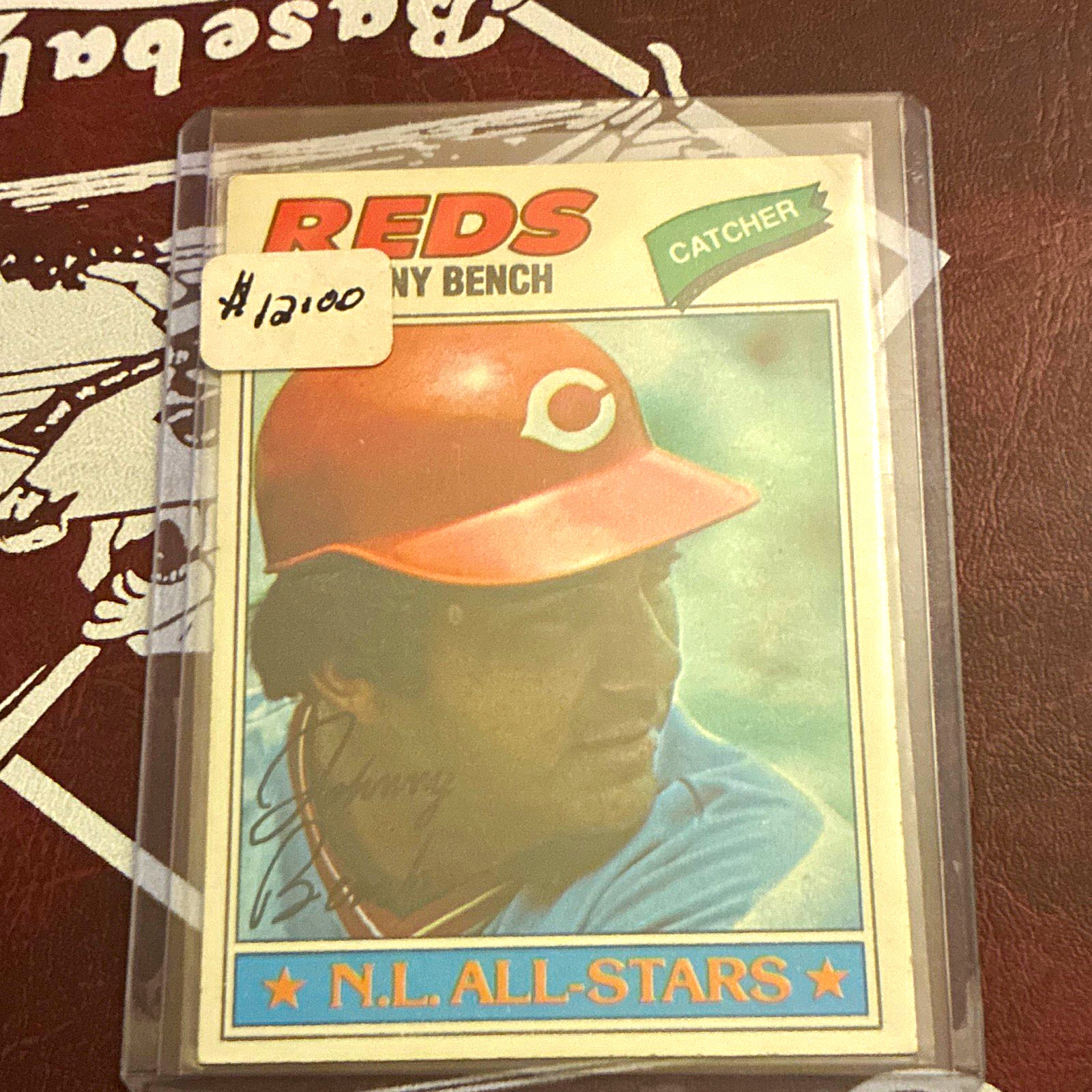 Topps 1977 #70 Johnny Bench Cincinnati Reds All-Star Autographed Card