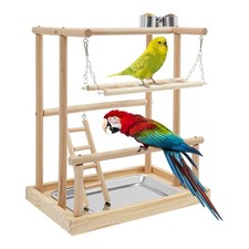 Papageienspielregal Holzvogelspielstand Vogel...
