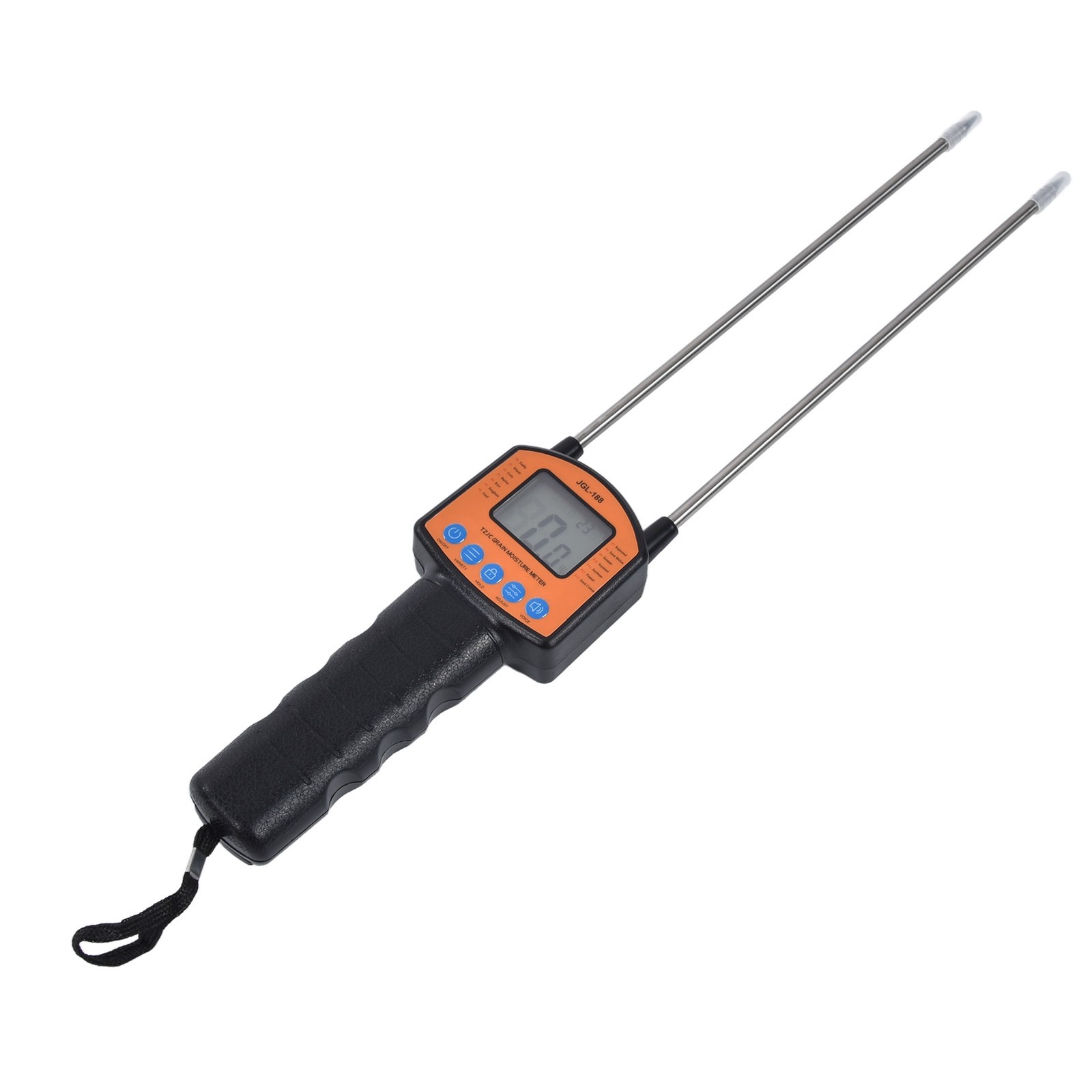 High Accuracy Digital Grain Moisture Tester Voice Prompt LCD Backlit For Farming