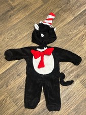 Dr Seuss Cat In The Hat Coverall Kids Costume Toddler 12-18 Months Halloween