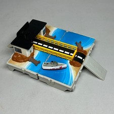 Vintage Micro Machines Travel City Bridge Fold-Up Play Set + Boat Galoob 1988
