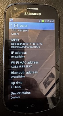 Samsung Galaxy Reverb SPH-M950 Black (Virgin) Cell Phone 2GB Good