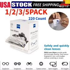 1/2/3/5Pack 220 Count ZEISS Gentle Thorough Cleaning Eyeglass Lens Cleaner Wipes