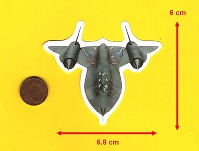 Lockheed SR-71 Blackbird Sticker Decal Measurements As Pictured
