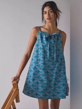 NWT BDG by Urban Outfitters Tie Front Fish Print Mini Dress