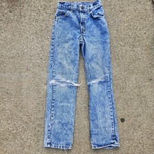 Vintage Kids Youth Slim Regular Levis Jean Size 12 Orange Tab Denim USA Levi