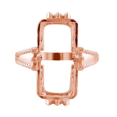 925 Sterling Silver 10x20mm Fancy Semi Mount Cocktail Ring For Engagement Ring