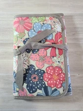 Thirty-One Floral Journal Folder – Organizer Case with Strap, Multicolor Flowers