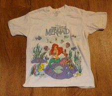 VTG THE LITTLE MERMAID ORIGINAL KIDS SHIRT DISNEY 1990's 1989 Small