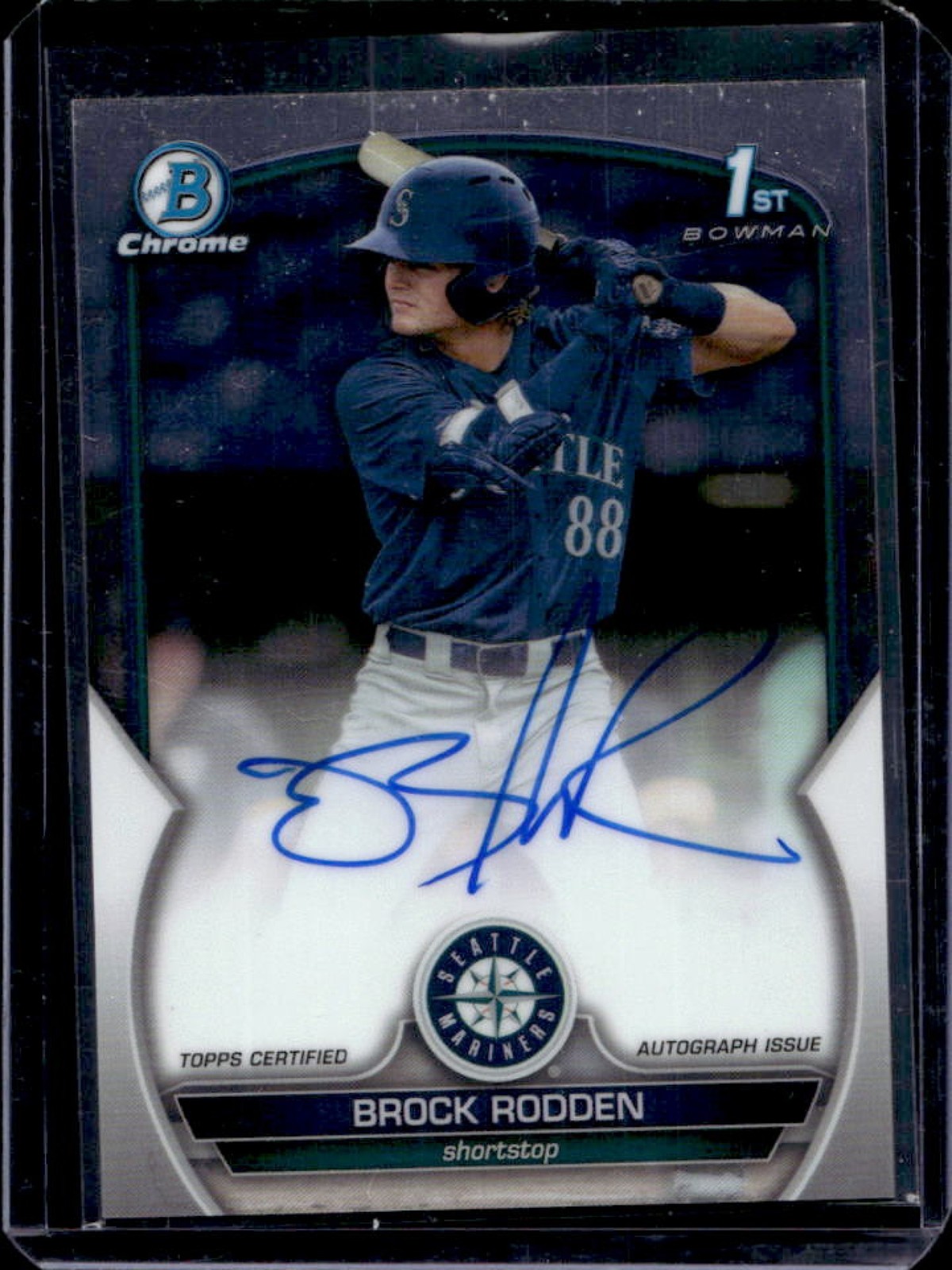 2023 Bowman Draft Brock Rodden Chrome Auto 1st Prospect #CDA-BR Mariners