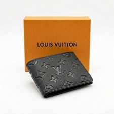 Louis Vuitton Men's Authentic Wallet Monogram Macassar Canvas Black