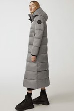 Canada Goose Black Label Performance Satin Mystique Parka Coat, Willow Grey XL