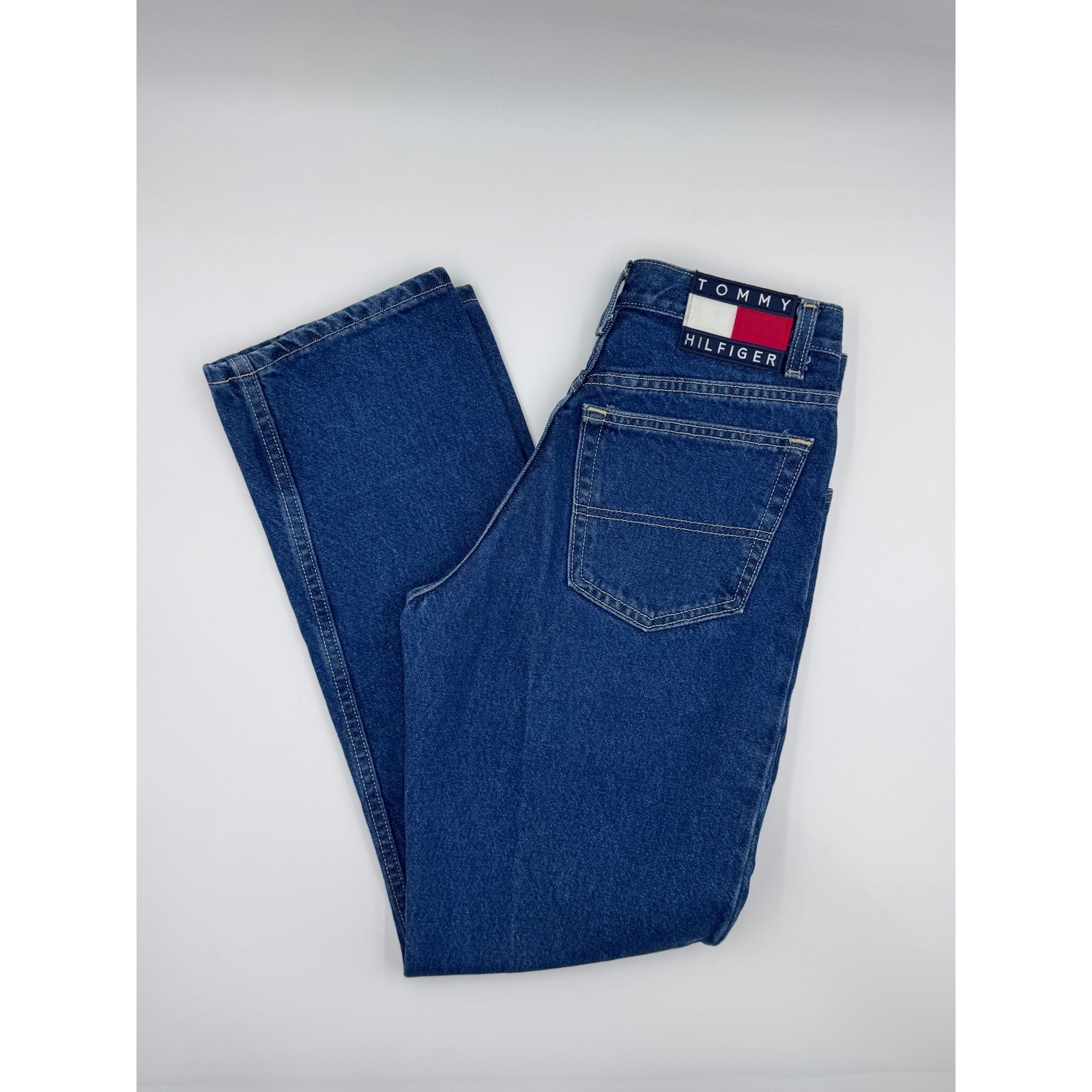 Tommy Hilfiger Womens Vintage Denim Straight Leg Jeans
