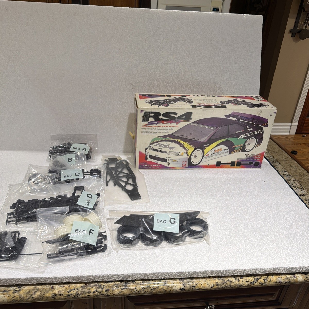 HPI RS4 Sport 2 NIB 1:10 Touring Drift RC Car AWD No Body Shell