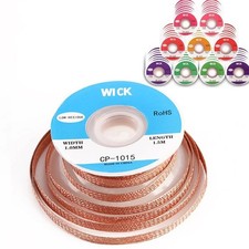Solder Wick Braid Kit with Flux, Low Residue Desoldering Wire 10ft Each