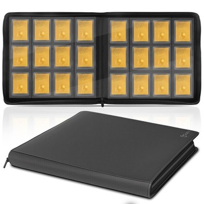 DEQADIC Top Loader Binder, 12 Pocket (3''x4'') Holds 432 Cards, Side Loading Ri...