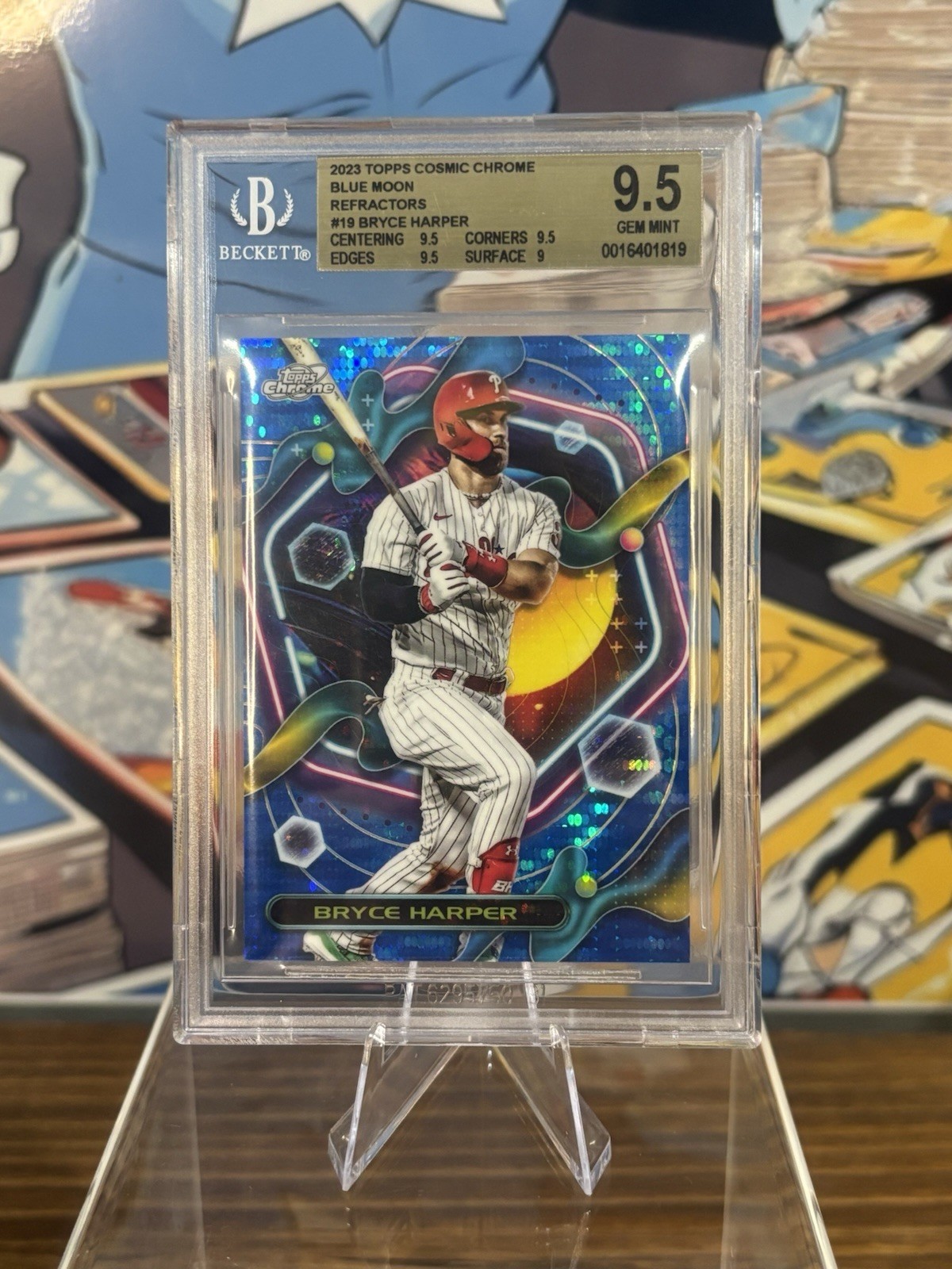 2023 Bryce Harper Topps Cosmic Chrome Blue Moon Refractor /99 BGS 9.5 PHILLIES