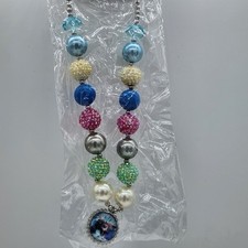 Disney Frozen Movie Themed Bubble Necklace, Girls Jewelry, Costume, Dress Up