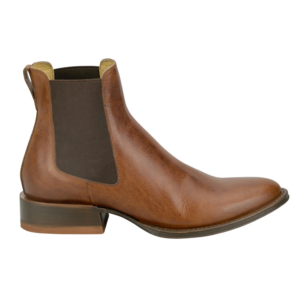 Tony Lama Houston 6 Inch Round Toe Chelsea Mens Brown Casual Boots