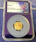 2023 Gold Eagle G$5 NGC MS70 Purple Trader Beehive Core 5 Dollar 1/10th oz