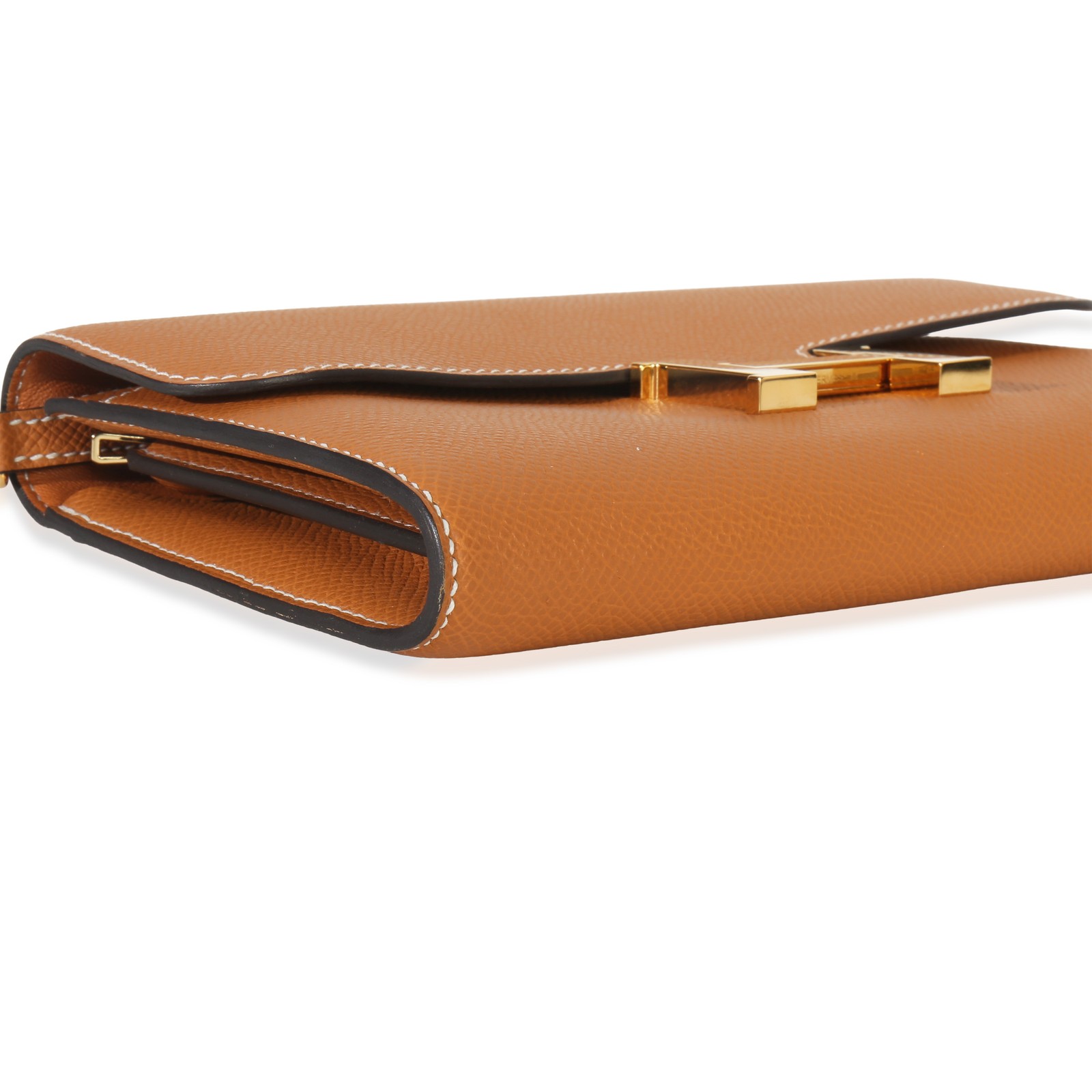 Hermès Toffee Epsom Constance Long Wallet To Go GHW image 8