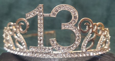 Rhinestone 13th Birthday Tiara "BIG 13" With Hair Clips