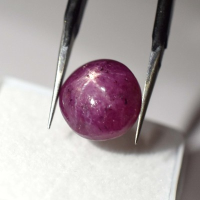 Authentic Loose Gemstone 8.50 Ct Natural RED Star Ruby Round Shape CERTIFIED