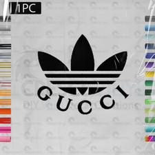 SPORTS ADIDAS LOGO SINGLE IRON ON HTV  1pcs pick your color  sports diy Design
