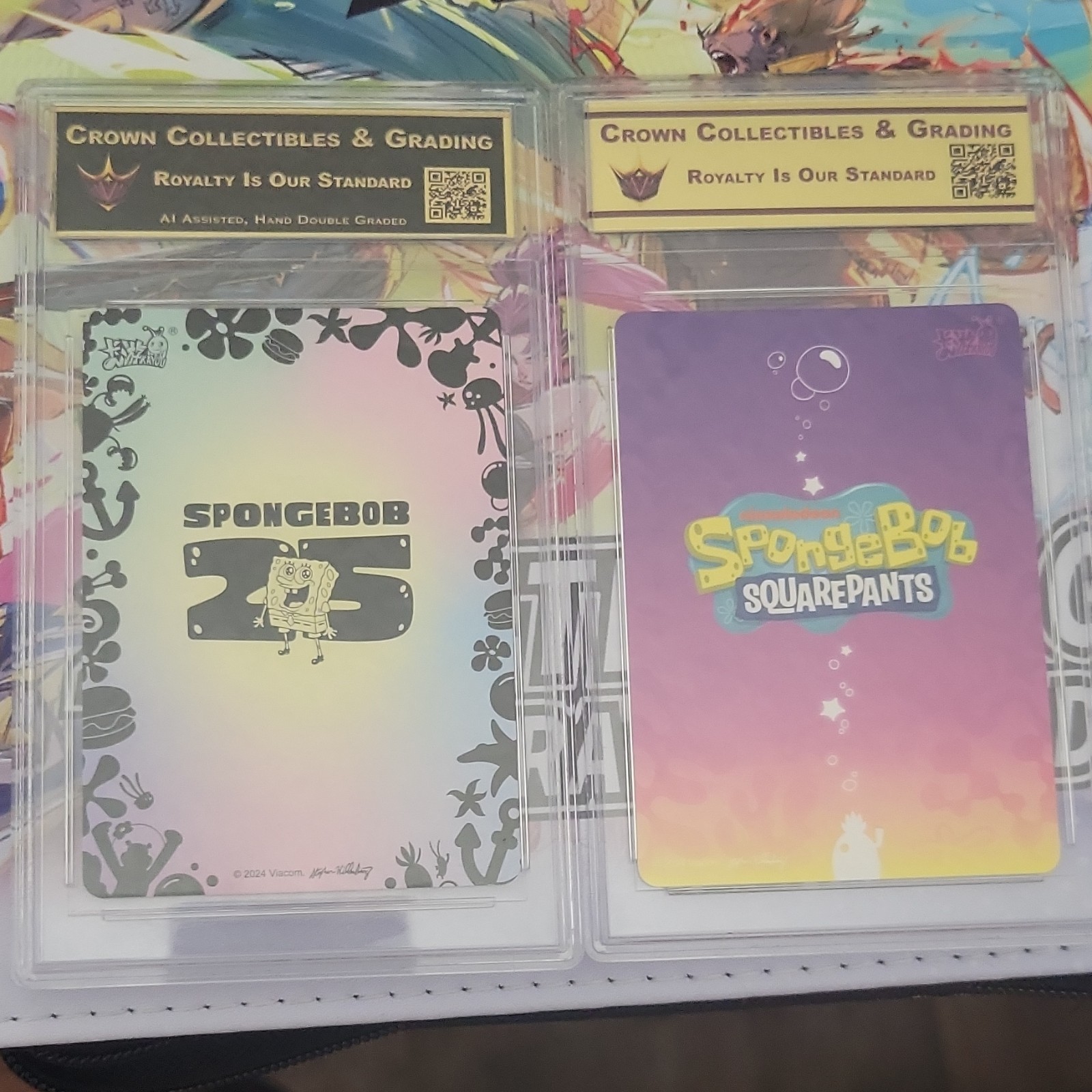 Crown Collectibles & Grading 2024 SpongeBob Fun Time Kayou SLR Graded 6-Card Lot view 2