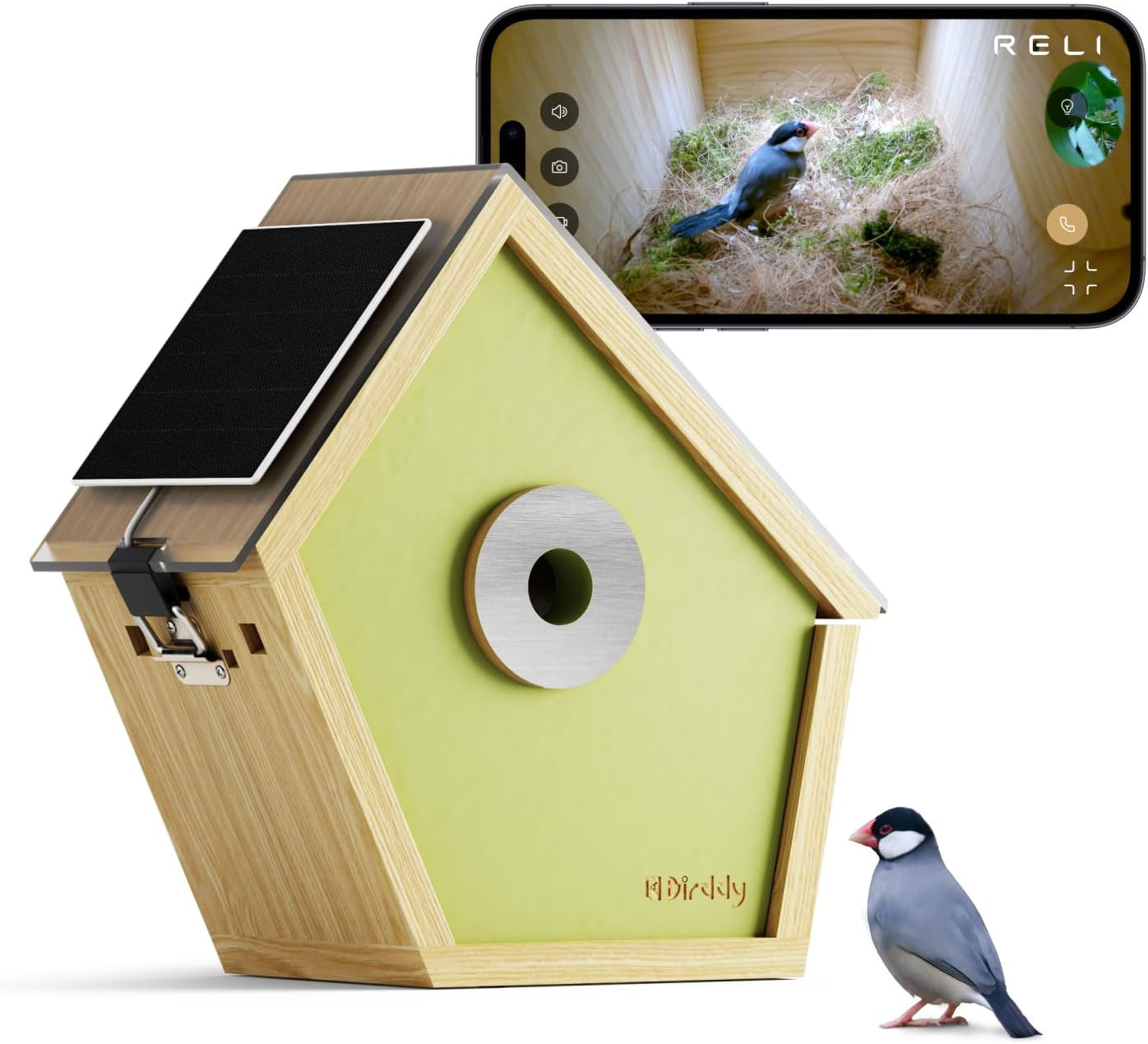 Solar-Powered Smart Birdhouse with Camera - Ideal Gift for B