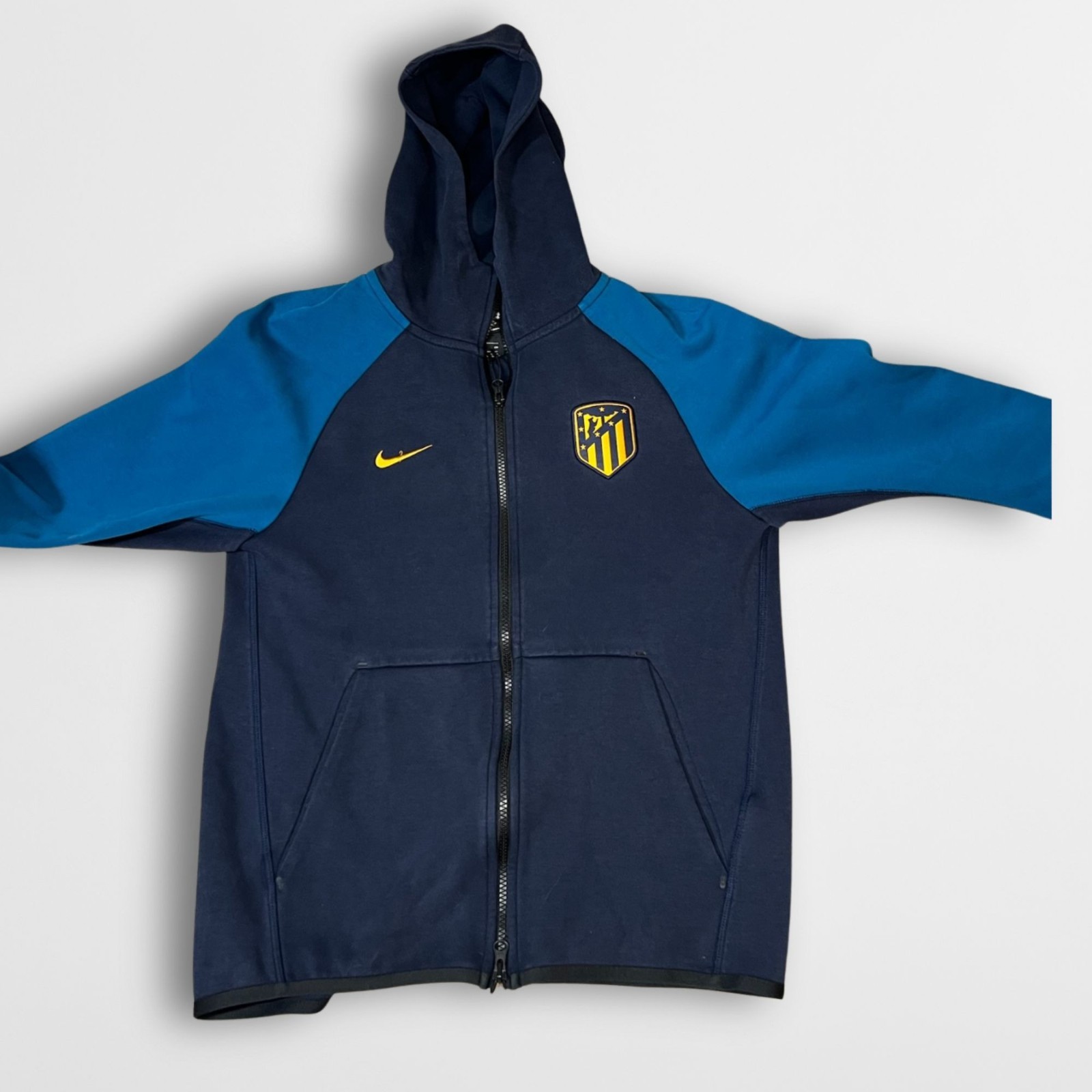Nike Tech Fleece Atletico Madrid Hoodie Small Blue/Yellow image 2