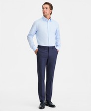 Calvin Klein Mens Slim fit Dress Pants 38 / 32 Blue Solid
